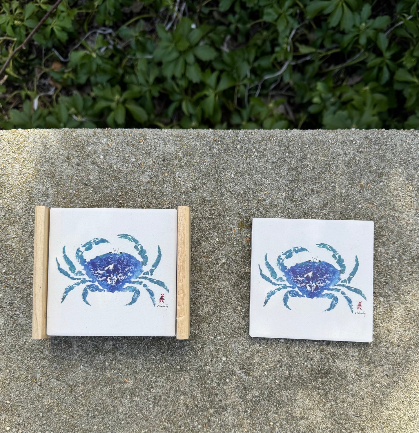Crab Imprint Coaster