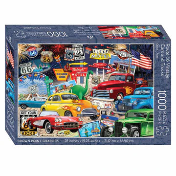 route 66 Vintage cars 1000 pc puzzle