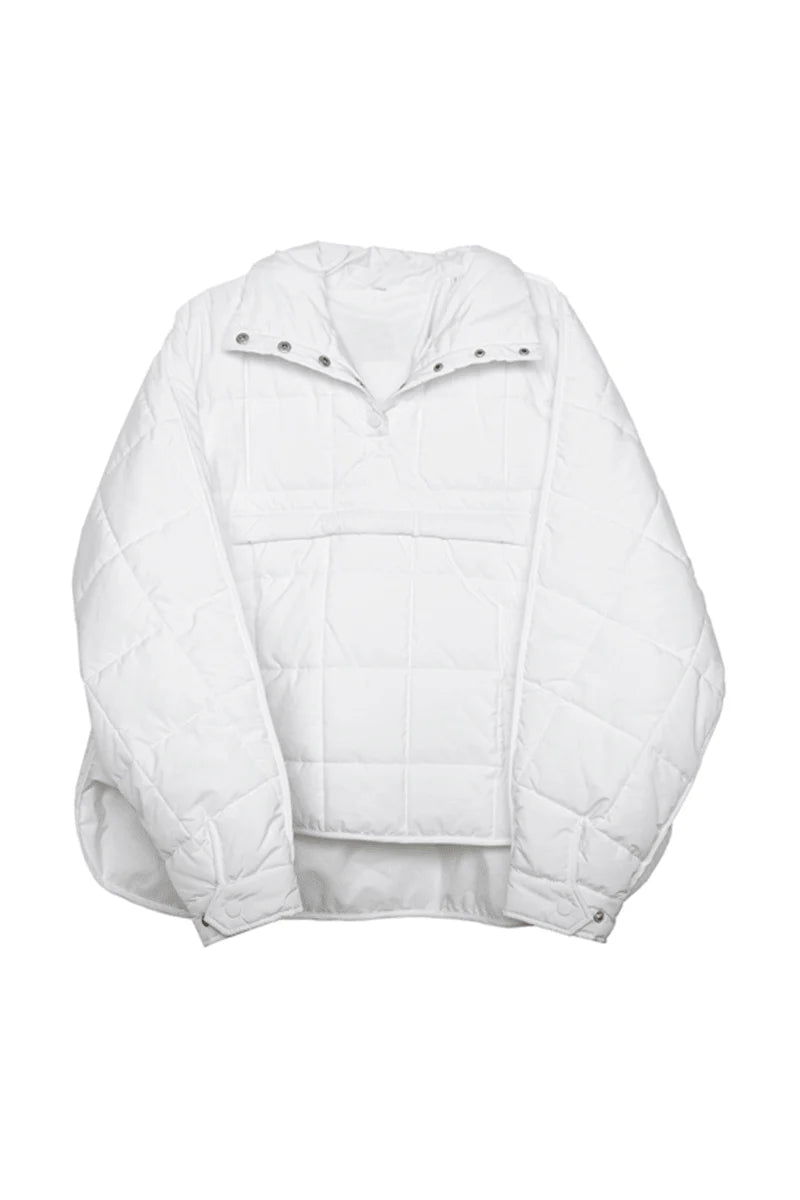 White Puffer Pullover Jacket