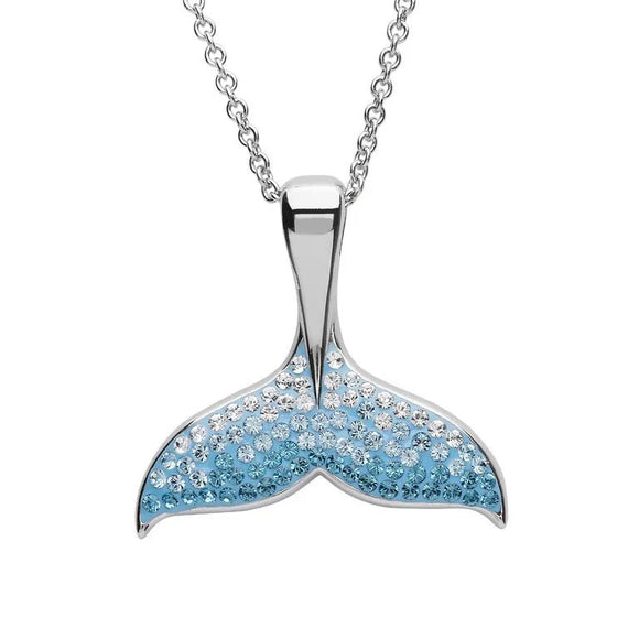 Blue Whale tale necklace