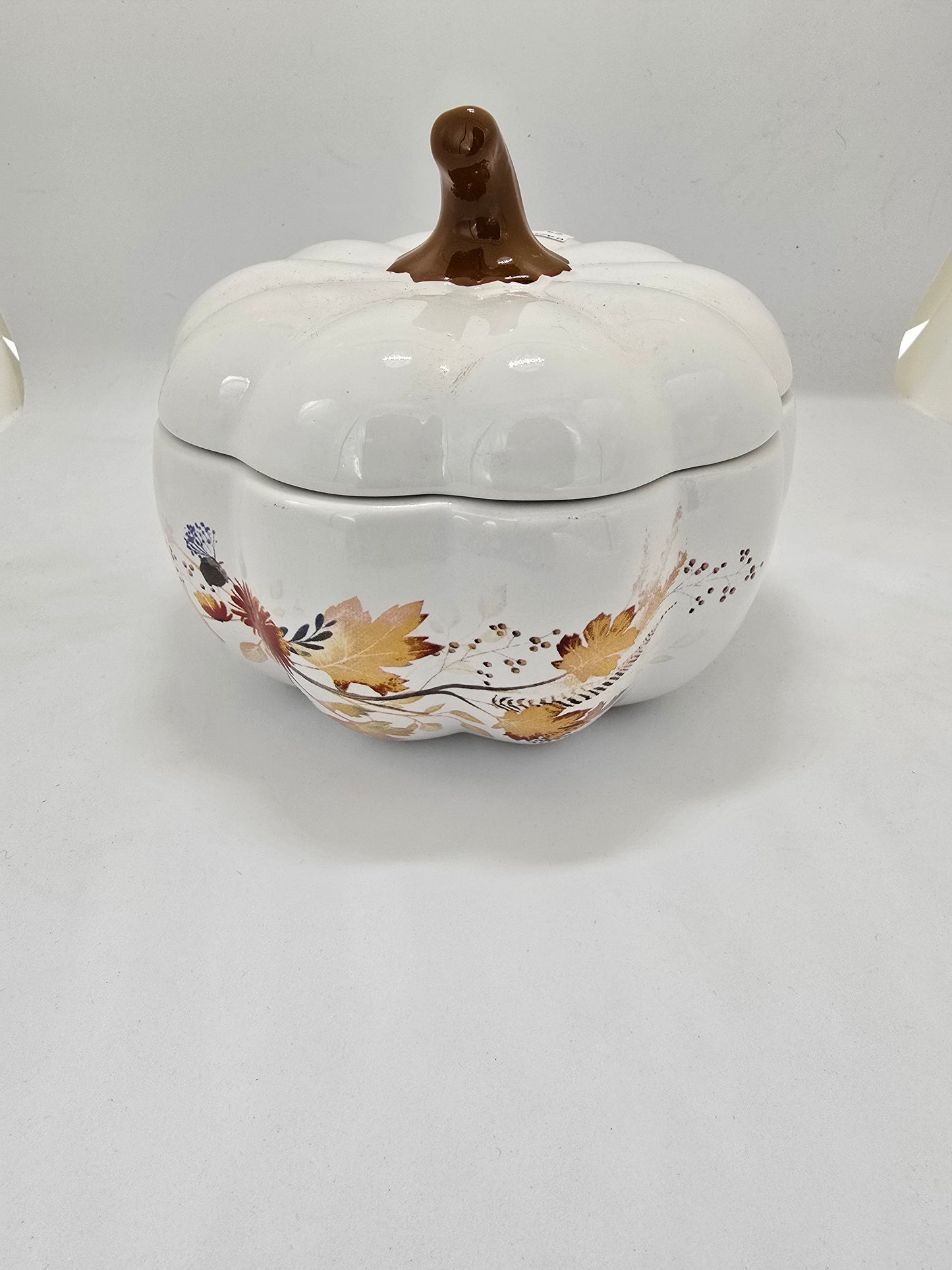 Ceramic Pumpkin Bowl with Lid