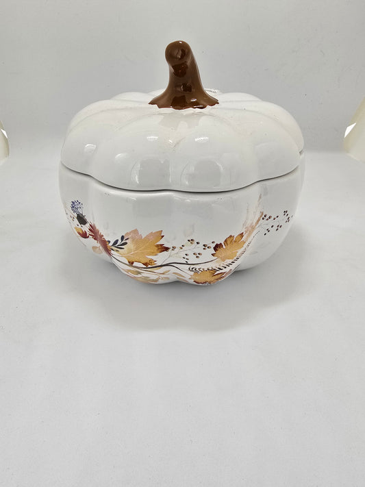 Ceramic Pumpkin Bowl with Lid