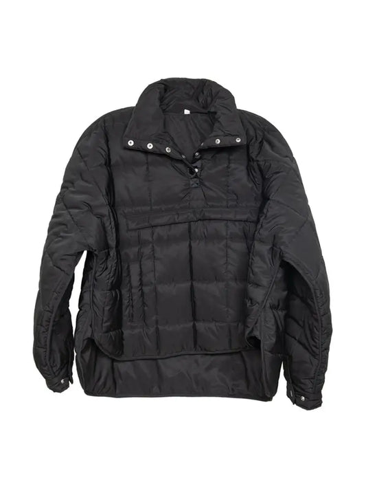 Black Puffer Pullover Jacket
