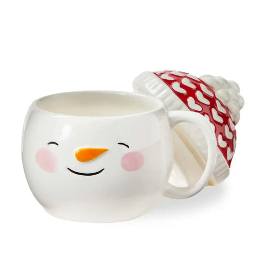 Christmas Snowman Lidded Mug