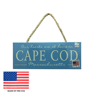 Cape Cod Home Hanging Wall Sign Blue