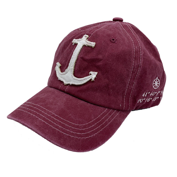 Maroon Anchor Cape Cod Hat