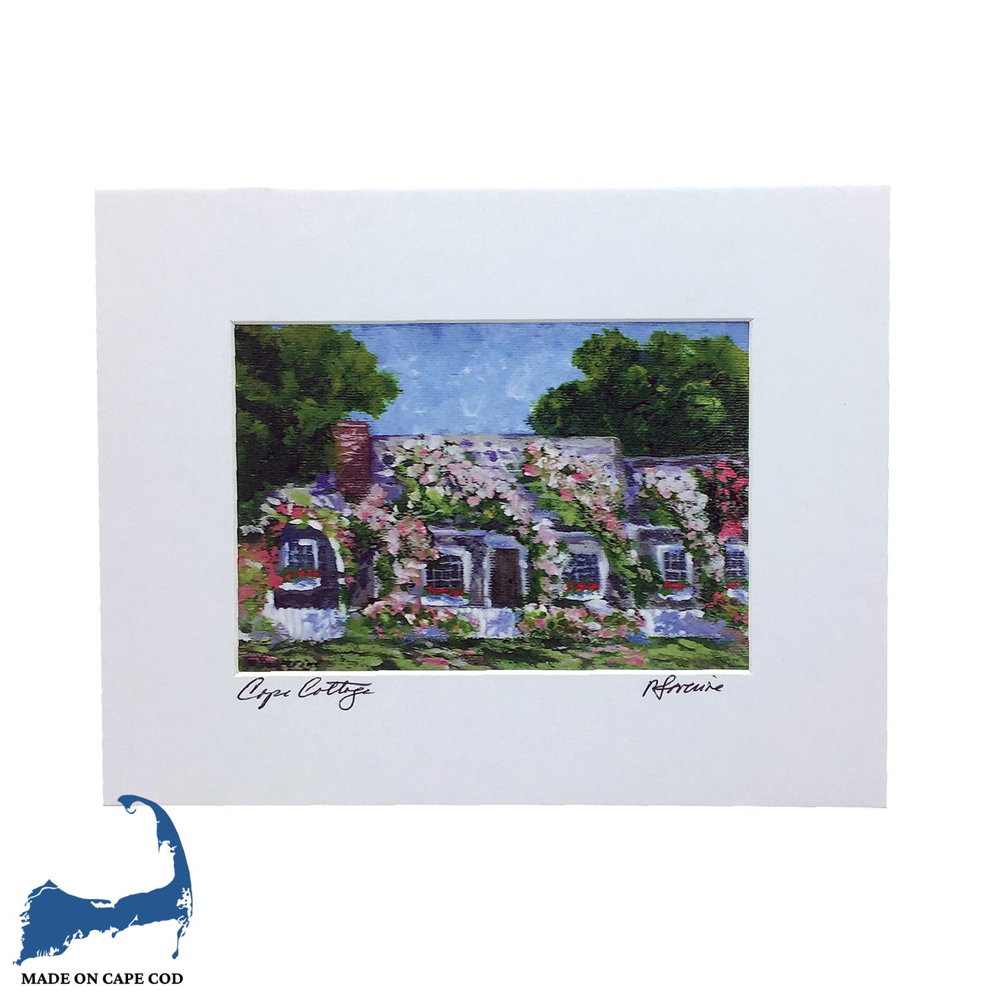 Cape Cottage Matted Print by Peter Saverine